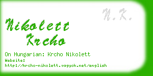 nikolett krcho business card